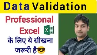 Excel Data Validation । Excel का Professional Option । Explain in Hindi 