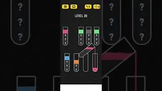 2022! Water Sort Level 20 Walkthrough Solution Android/iOS