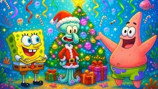 Chaos Breaks Out In Bikini Bottom 😂🎄 | Funny SpongeBob Animation