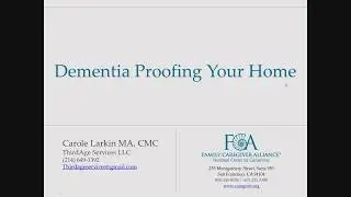 Dementia Proofing Your Home