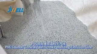 Jwell PVC Counter Conical Twin Screw Pelletizing Extrusion Line.
