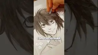 🍰 HOW TO DRAW THE L FROM DEATH NOTE #deathnote #L #anime #tutorial