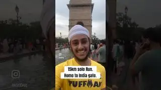 15km Solo Run to India Gate | Vlog 618 #running #motivation #indiagate #fitness #marathon #training