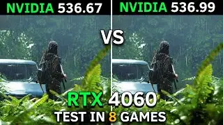 Nvidia Drivers (536.67 vs 536.99) RTX 4060 Test in 8 Games 2023