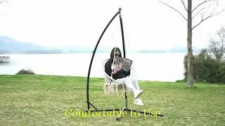 REDCAMP C-Type Hammock Chair Stand,Adjustable Height And 330lbs Weight Capacity,Easy To Assemble