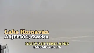 Lake Hornavan - Daily Timelapse: January 28, 2026 [Arjeplog, Sweden]