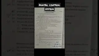 Digital control system(electrical 3rd year old paper#electrical#shorts#rtu #digital#rtuupdate#btech
