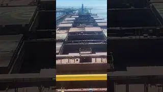 #loading operation in capsize bulk carrier #sea #ship #sealife #ocean #australia #iron #foryou