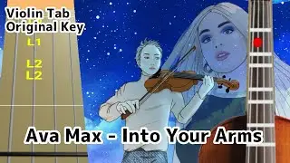 Ava Max - Into Your Arms (Play Along Violin Tab Tutorial)