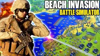 Brutal WW3 BATTLE SIMULATOR has Insane BEACH INVASIONS Defenses...