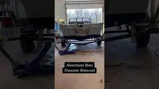 Aluminum Boat Transom Removal! #aluminumboat #aluminum #boatrepair #transomremoval #restoration