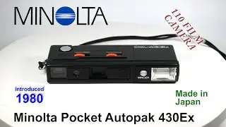 1980 Minolta Pocket Autopak 430Ex - 110 Film Camera