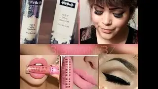 Simple winged eyeliner tutorial ft. Kat von D lock it foundation first impression