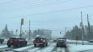Wow! Amazing Spring Snowstorm Drive in #thunderbay #spring #snowstorm #drivecarefully #viralvideo