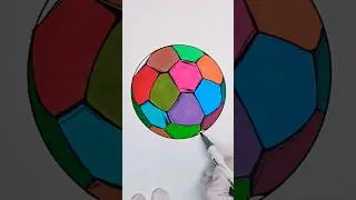 Stress Relief Soccer Ball Coloring ASMR #asmr #art #shorts