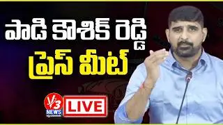 🔴LIVE: MLA Padi Kaushik Reddy Press Meet @Telangana Assembly || V3 News