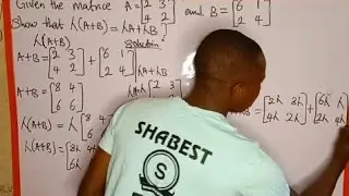 Given the matrices A and B. Show that &pi;(A+B)=&pi;A+&pi;B.