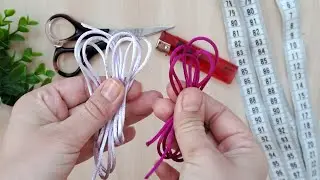 Make a beautiful gift with two thread colors 😍 Easy and cheap tutotial