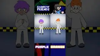 Purple And Orange Transformation | Rainbow Friends #animation #animatedcartoon #rainbowfriends