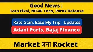 Stock Market news | Bajaj Finance, Ease my trip, MTAR Tech, Rate Gain, Adani Ports, Emphasis