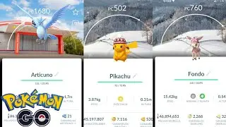 🆕✨Articuno con fondo de PokéPark Kanto + Incursiones Pikachu y Deerling con fondo Pokémon GO 🇯🇵🇰🇷