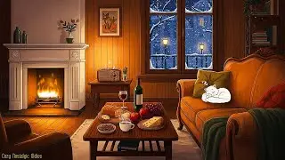 relaxing vintage jazz night in a cozy 1950s apartment | vintage oldies playing in another room