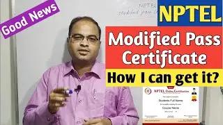 NPTEL Modified Pass Certificate