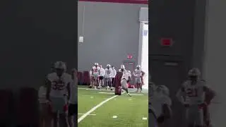 Caleb Downs in action at his first Ohio State spring practice