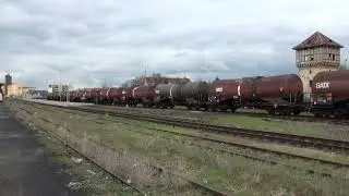 6Dg-180 + SM42-113 Lotos Kolej z beczkami w Wałczu