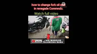 How to change fork oil seal in 🔥 RENEGADE COMMNDO 🔥