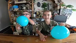 Kids voice changer with helium balloons