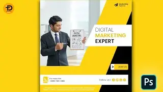 Digital Marketing Poster Design 2024 | Digital Marketing Banner Design In Adobe Photoshop