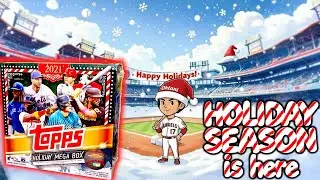 STARTING THIS CHRISTMAS SEASON WITH SOME THROWBACKS! 2021 Topps Series Holiday Baseball Mega Box TBT