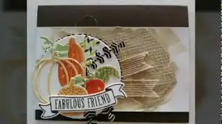 Stampin' Up! Fall Card Idea with Burlap Textured Embossing Paste Technique