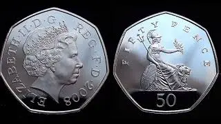 UK SILVER 2008 50p Coin VALUE + REVIEW