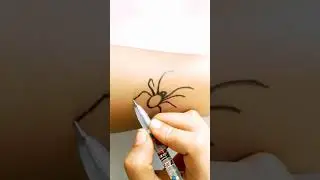 Royal look 3D Spider tattoo design 🕷 😎