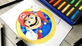 The Super Mario Bros Drawing| Colour Pencil Drawings| Timelapse video| Artdraw
