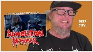 DEMOLITION HAMMER - Skull Fracturing Nightmare LIVE - Watch My Skull Pounding Reaction!