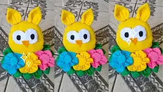 Vcs  V&Atilde;O AMAR FAZER PESO DE PORTA DE CORUJA FEITA COM FUXICOS #ARTESANATO #FUXICOSARTESANATO 