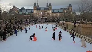 The Museumplein Christmas Village in Amsterdam. Amsterdam'daki Museumplein Noel K&ouml;y&uuml;. #museumplein  