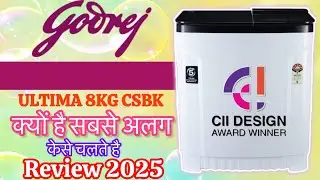 Godrej Washing Machine Ultima CSBK 8kg 2025 | Godrej 8Kg Semi Automatic Washing Machine Review 2025 