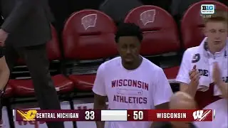 Hayden Jones Hits the REVERSE AND-1 BUCKET vs. Central Michigan | Wisconsin Basketball