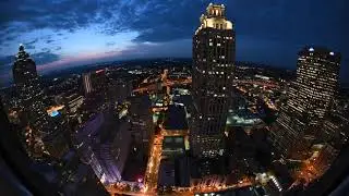 4K Downtown Atlanta sunrise timelapse