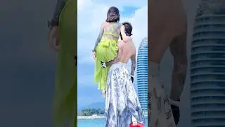 Flyboard ride is so fun😝💃#1254 💦Woman enjoying fly on water #amusementpark #adventure #flyboard