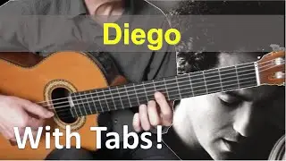 Diego - Michel Berger - Guitare fingerstyle solo  (With Tabs)