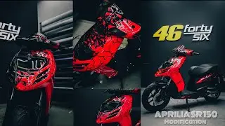 Aprilia SR 150 Modified | Full Body Graphics & PPF Work Modification