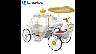White Electric Cinderella Pumpkin Horse Carriage, Wedding Carriage