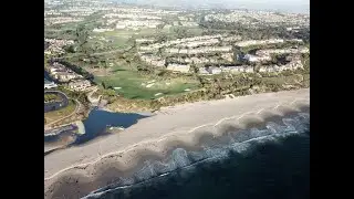 Drone flying in to Monarch Beach