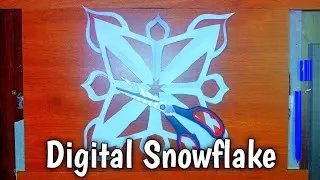 💥#Template964💥Colourful Rangoli Paper Cuttings  😍Square Snowflake paper craft 😍 #Art 💥#Easymaking💥