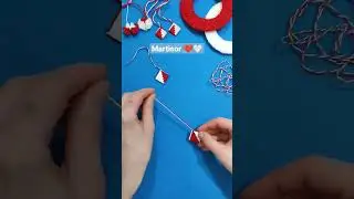 Hand made martisor ❤️🤍 #craft #tutorial #martisor #handmade